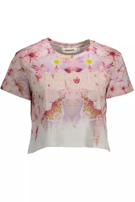 Desigual Chic  Embroide Cotton Women's Tee