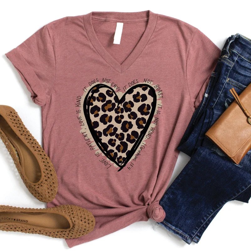 Love Leopard V-Neck