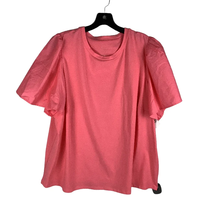 Pink Top Short Sleeve A New Day, Size 1x