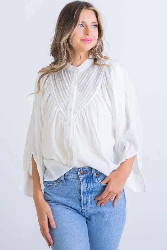 Cotton Pleat Top