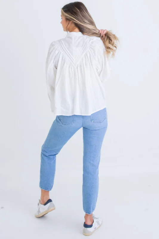 Cotton Pleat Top