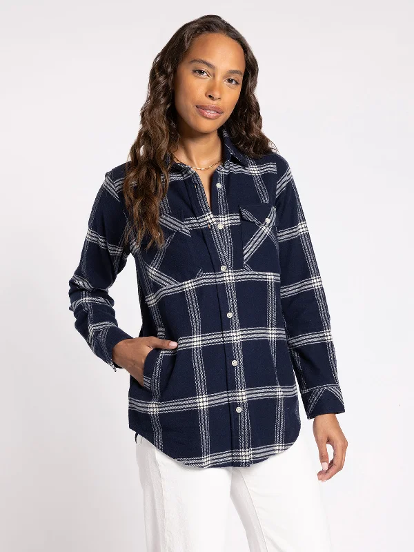 INDIGO CREAM PLAID / S / Final Sale