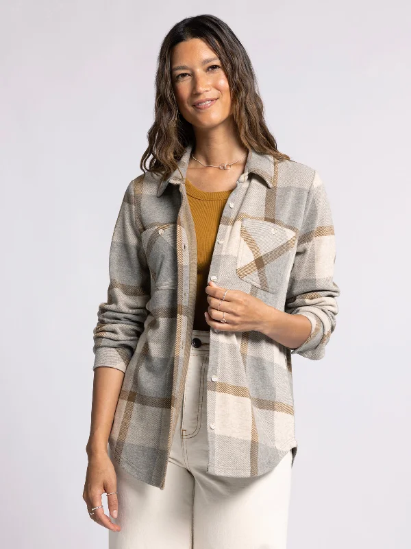 GREY BROWN PLAID / S