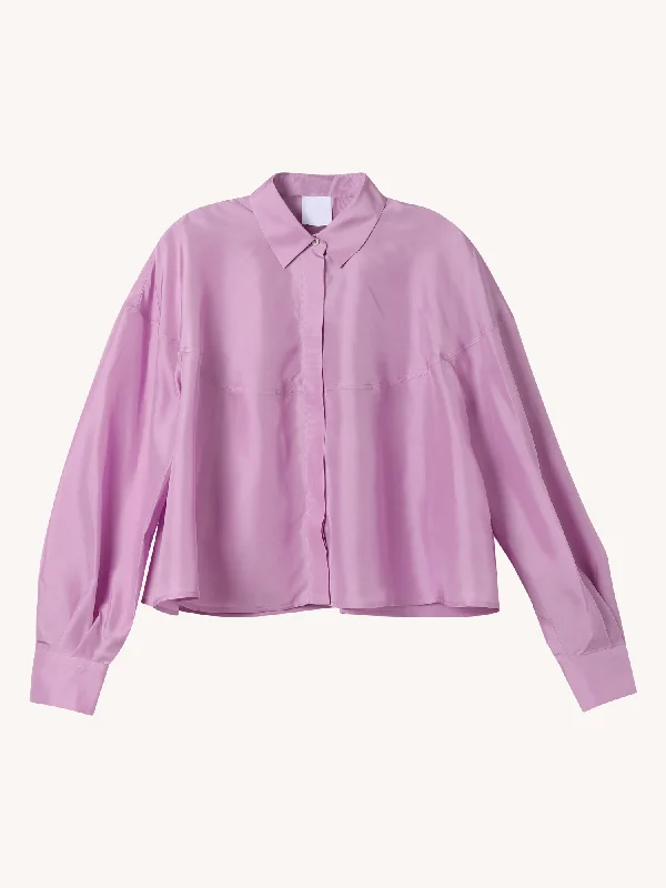 Long Sleeve Lilac Blouse