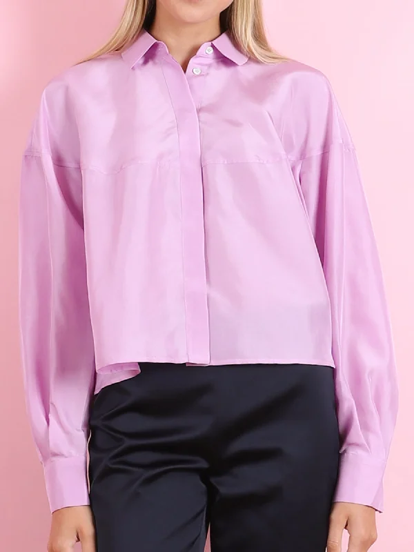 Long Sleeve Lilac Blouse