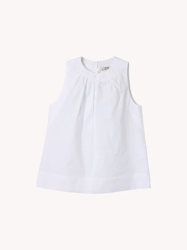 Sleeveless Poplin Top