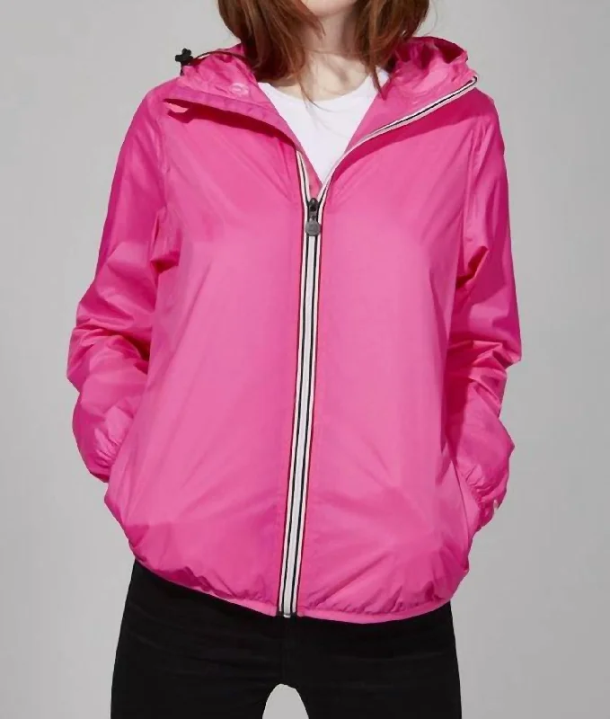 Rain Jacket In Neon Pink