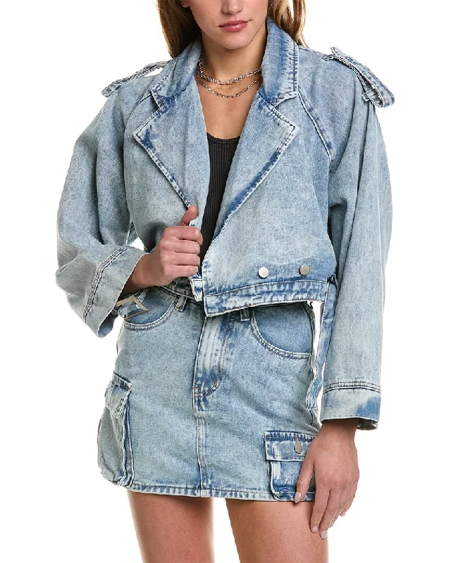 Vintage Havana Cropped Denim Jacket