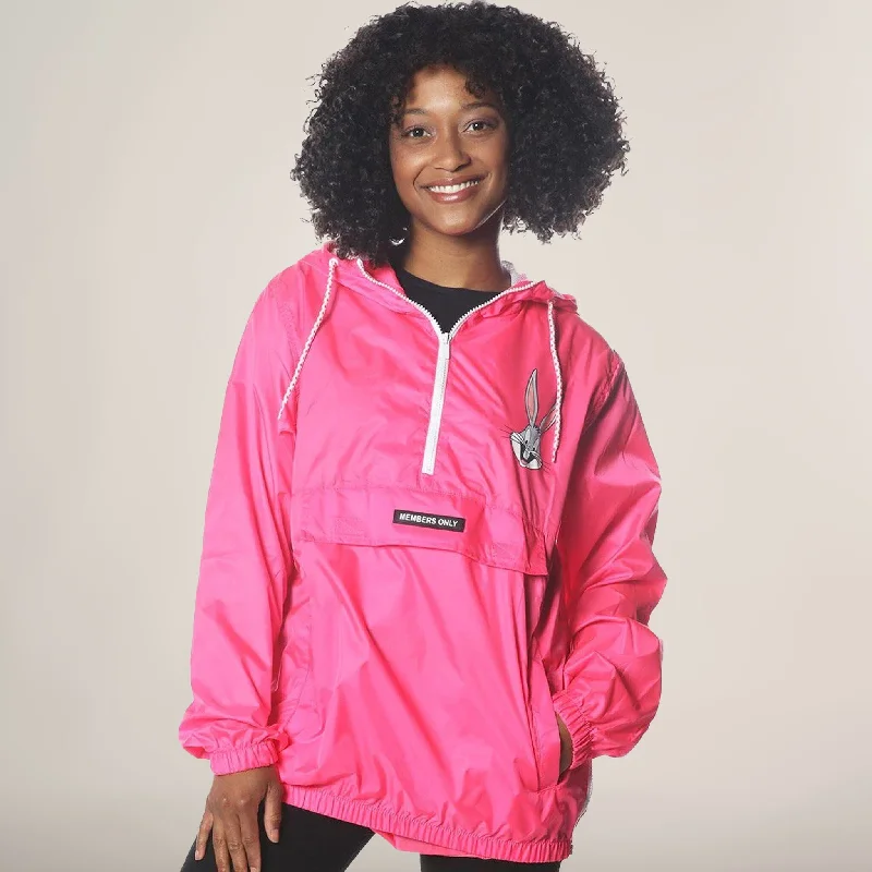 Women's Pink Looney Tunes Popover Windbreaker Jacket