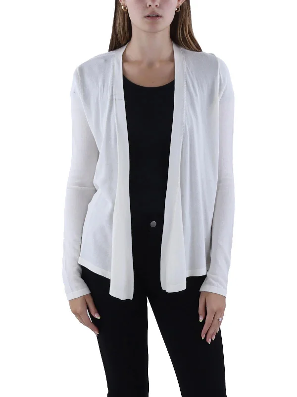 Womens Ribbed Cropped Cardigan Top