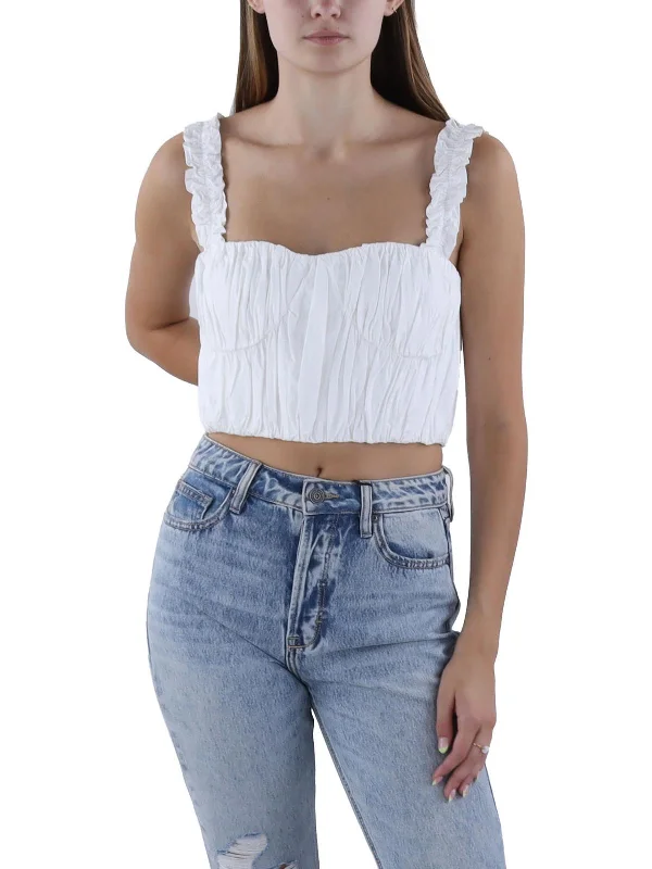 Womens s Ruffle Cropped