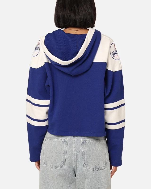 47 Brand Women's Los Angeles Dodgers Cropped Lacer Hoodie Royal