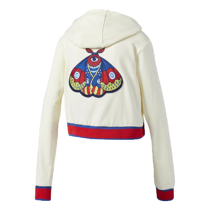 Adidas Originals Embellished Arts Women's Cropped Hoodie Cream White