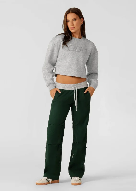 Classic Cropped Sweat | Grey Marle