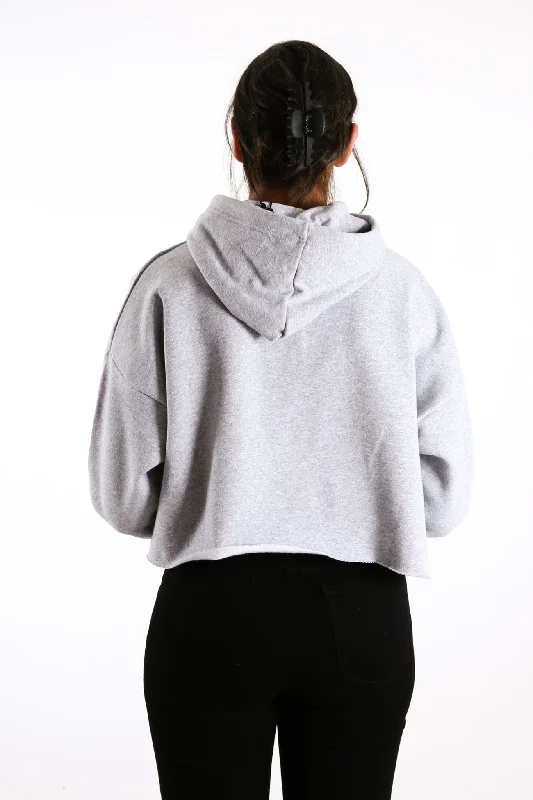 Cropped Hoody Grey Marle