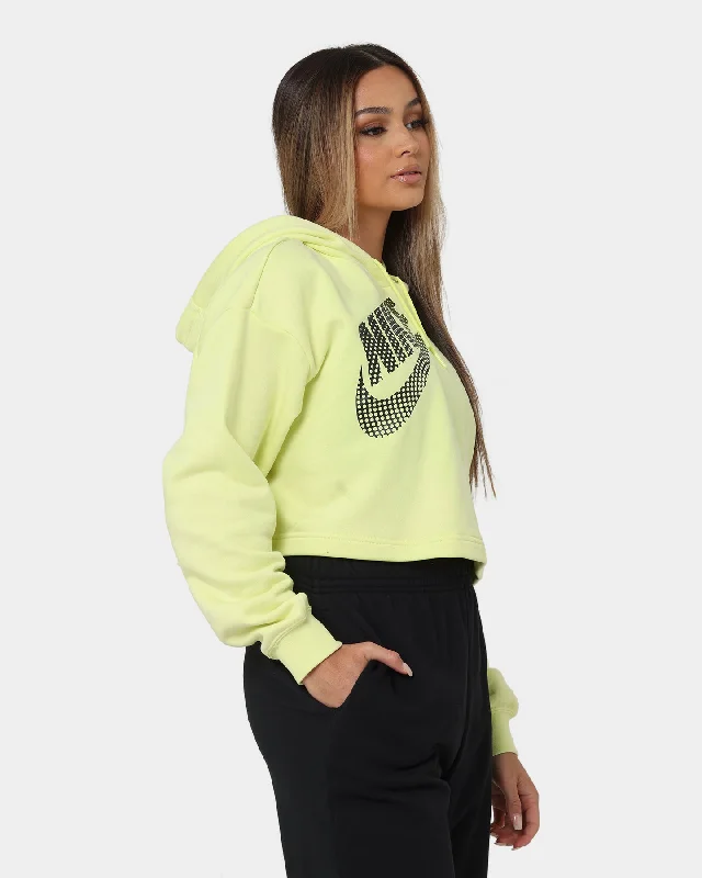 Nike Women's Nike Sportswear Cropped Fleece Dance Hoodie Luminous Green