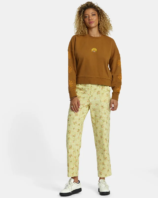 Shine Cropped Sweatshirt - Sienna