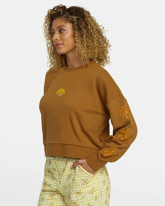 Shine Cropped Sweatshirt - Sienna