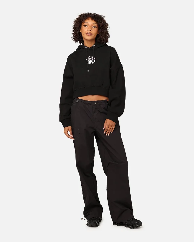 Stüssy Women's Pair Of Dice Cropped Hoodie Black