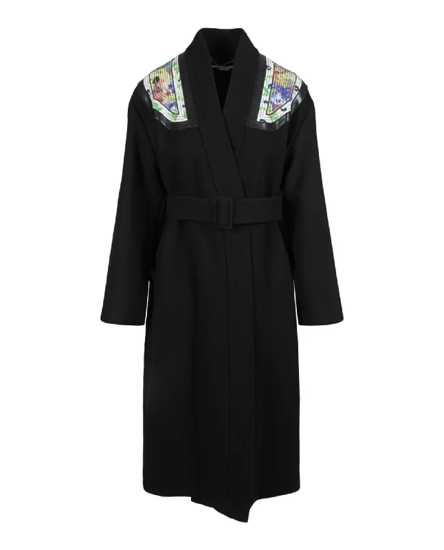 Stella McCartney Floral-Print Belted Coat