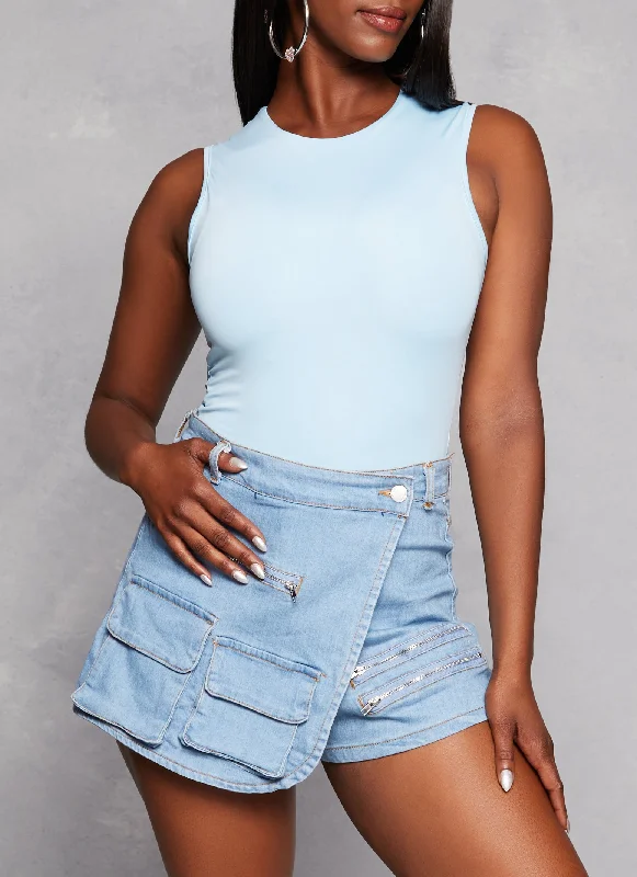 Daisy Sleeveless Crew Neck Bodysuit