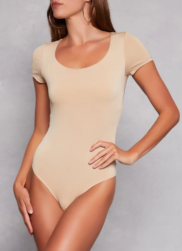 Short Sleeve Scoop Neck Bodysuit