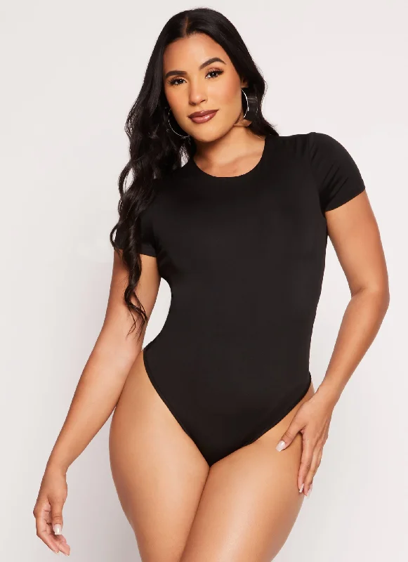 Daisy Double Lined Crew Neck Bodysuit