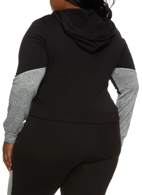 Plus Size Brooklyn Zip Front Graphic Hoodie