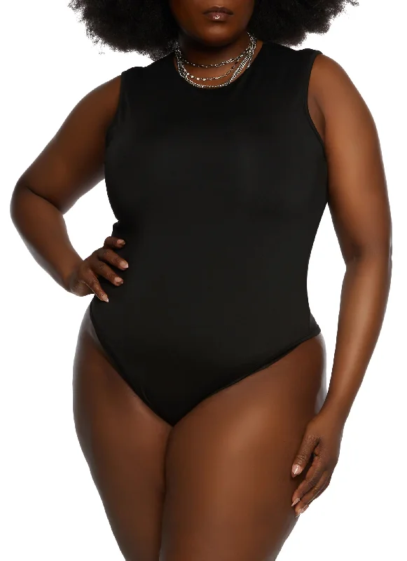 Plus Size Daisy Seamless Crew Neck Bodysuit