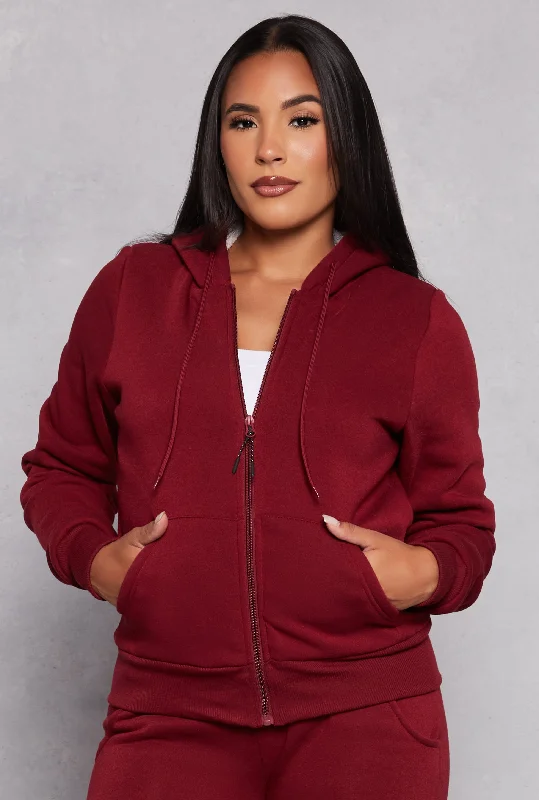 Zip Up Fleece Hoodie