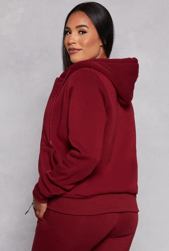 Zip Up Fleece Hoodie