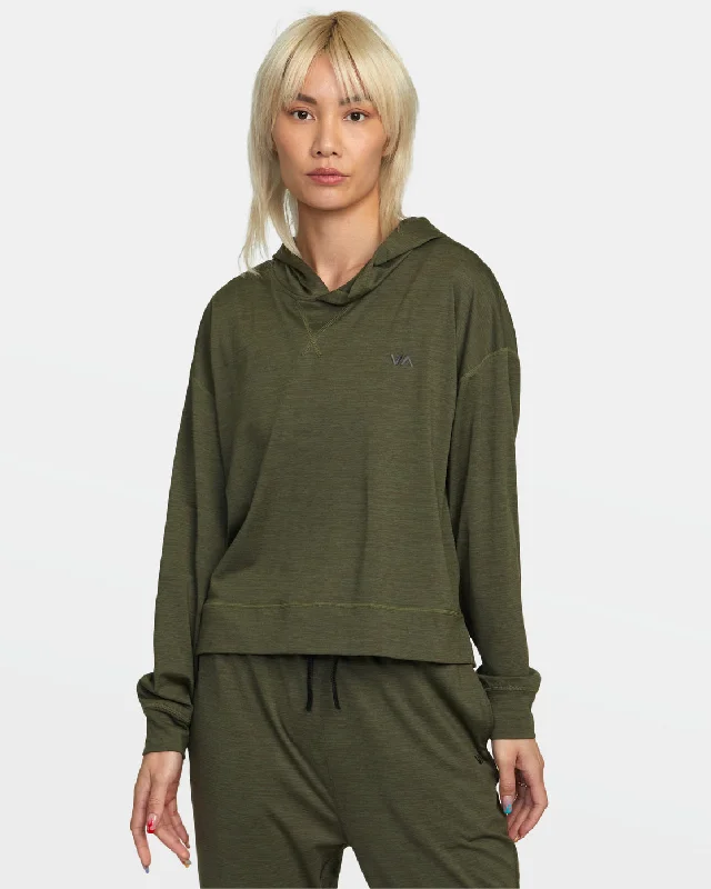 C-Able Cropped Workout Hoodie - Olive