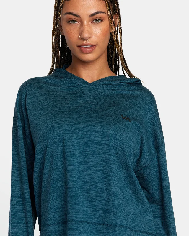 C-Able Cropped Workout Hoodie - Pond