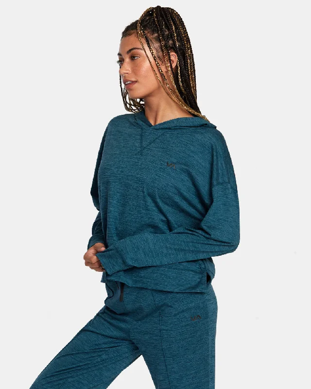 C-Able Cropped Workout Hoodie - Pond