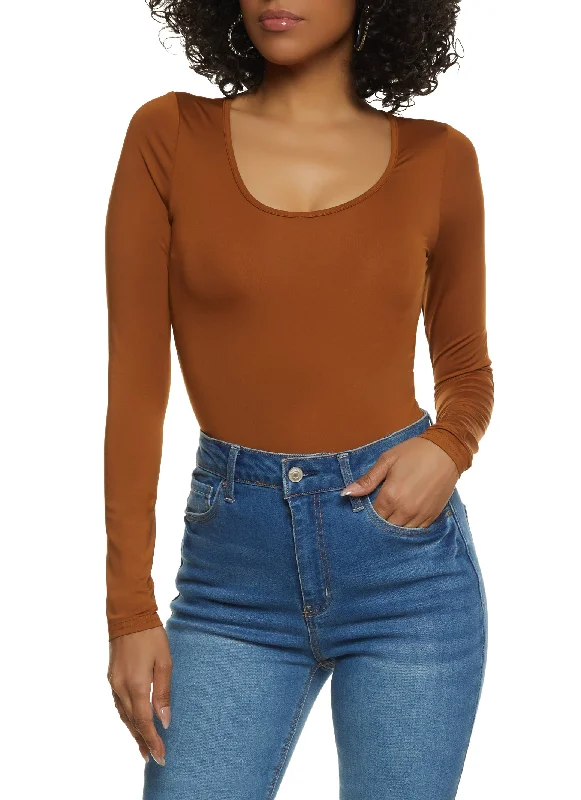 Solid Scoop Neck Bodysuit