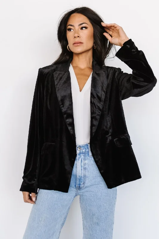 Centennial Velvet Blazer | Black