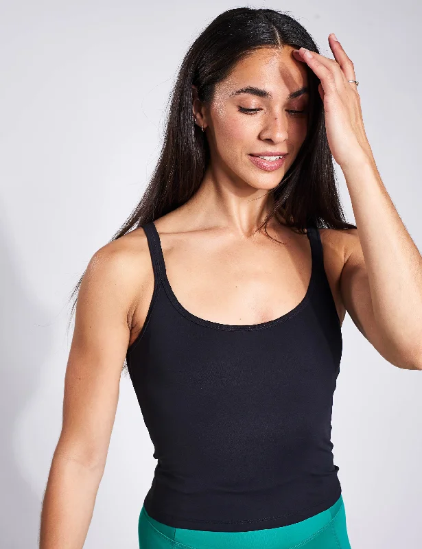 Gemma Scoop Tank - Black