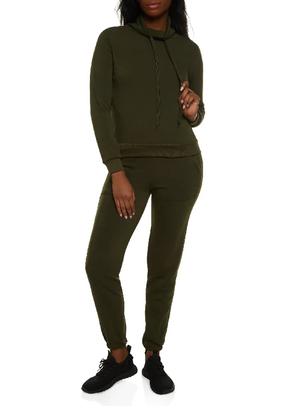 Fleece Funnel Neck Sweatshirt