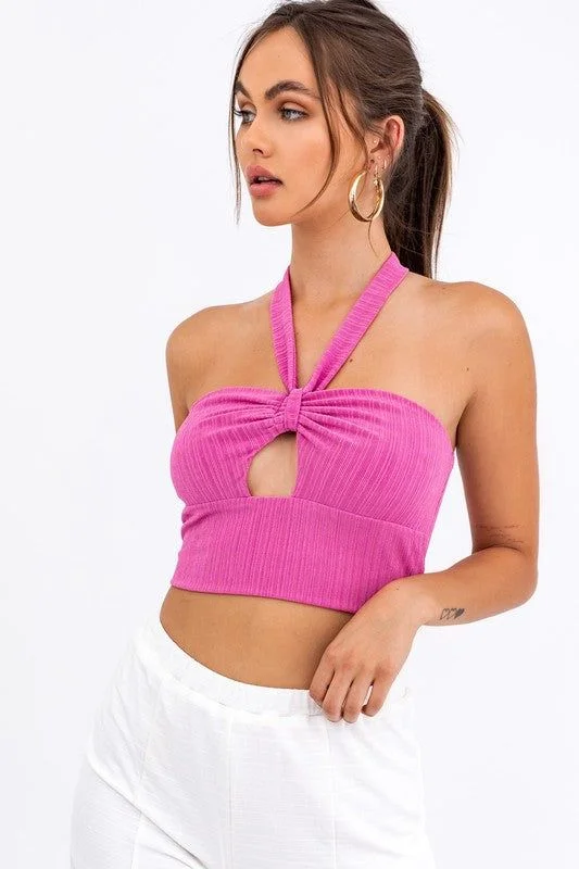 LE LIS | Halter Bandeau Crop Top