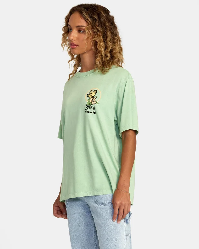 Hibiscus Hawaii Tee - Seafoam