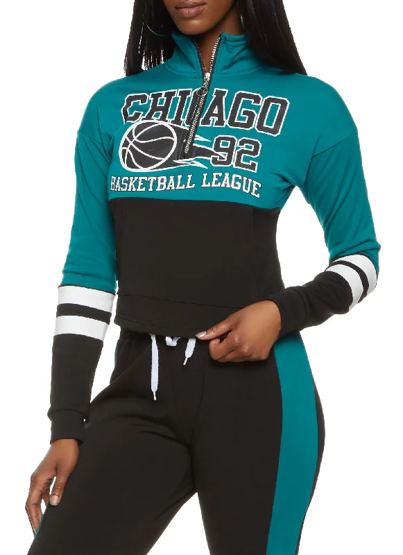 Chicago 92 Graphic Half Zip Sweatshirt