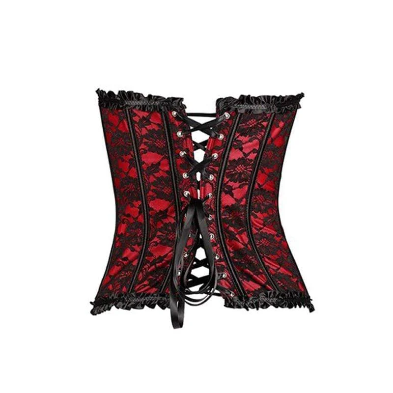 Imilan Women Corset Bustiers Top Plus Size With G String