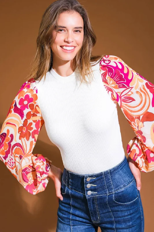 MAJESTIC FLOW SWEATER WOVEN TOP