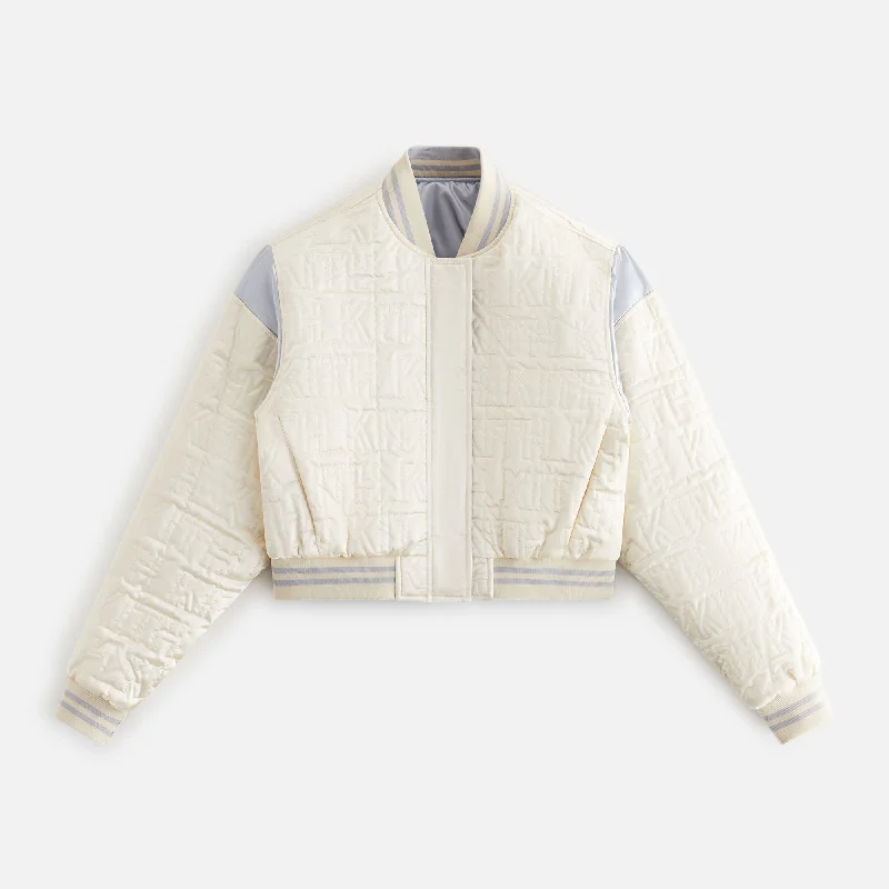 Kith Women Landry Cropped Varsity Bomber - Kyanite