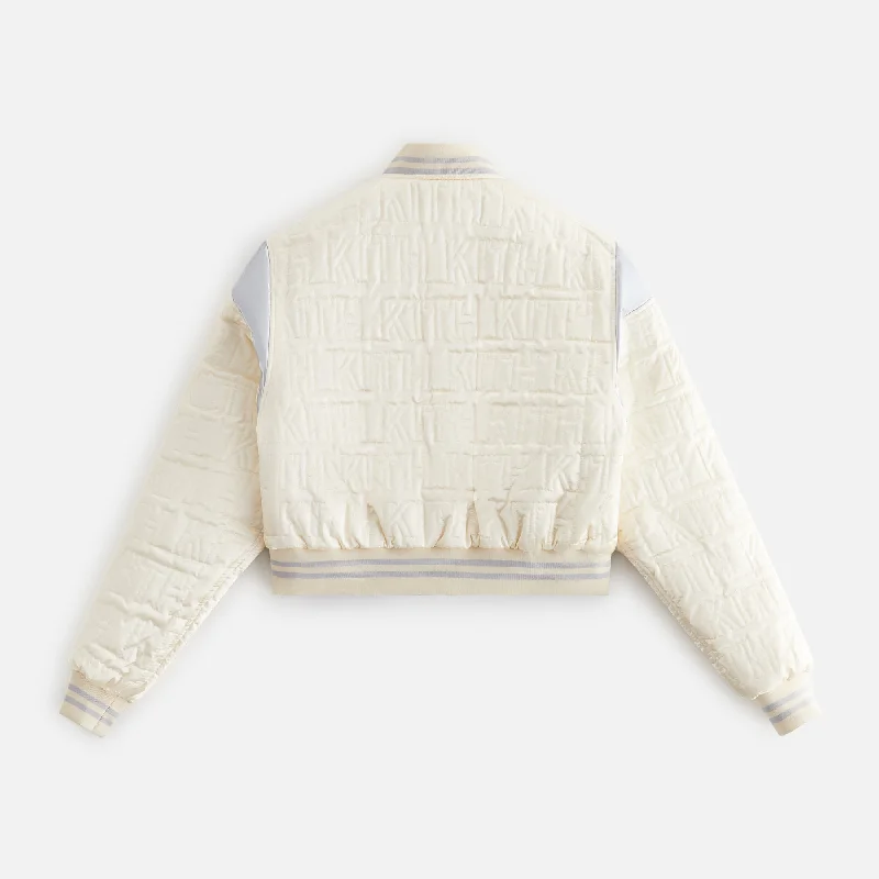 Kith Women Landry Cropped Varsity Bomber - Kyanite