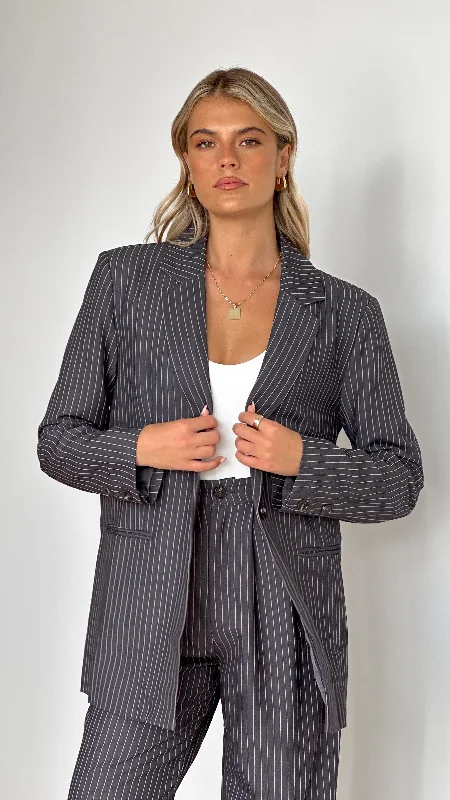 Maya Blazer - Charcoal