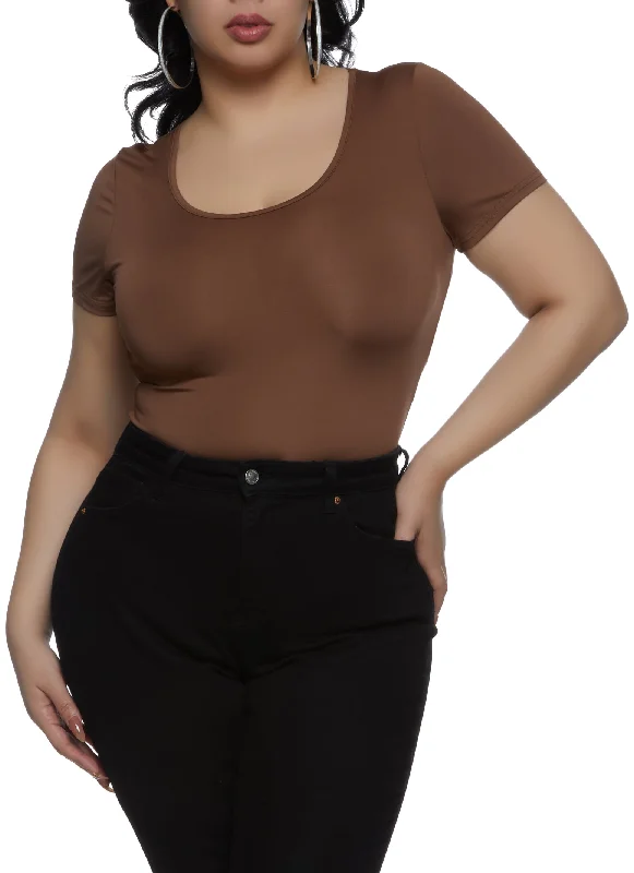 Plus Size Daisy Scoop Neck Bodysuit