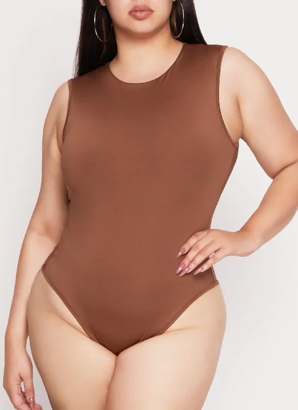 Plus Size Daisy Seamless Crew Neck Bodysuit