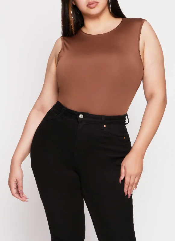 Plus Size Daisy Seamless Crew Neck Bodysuit