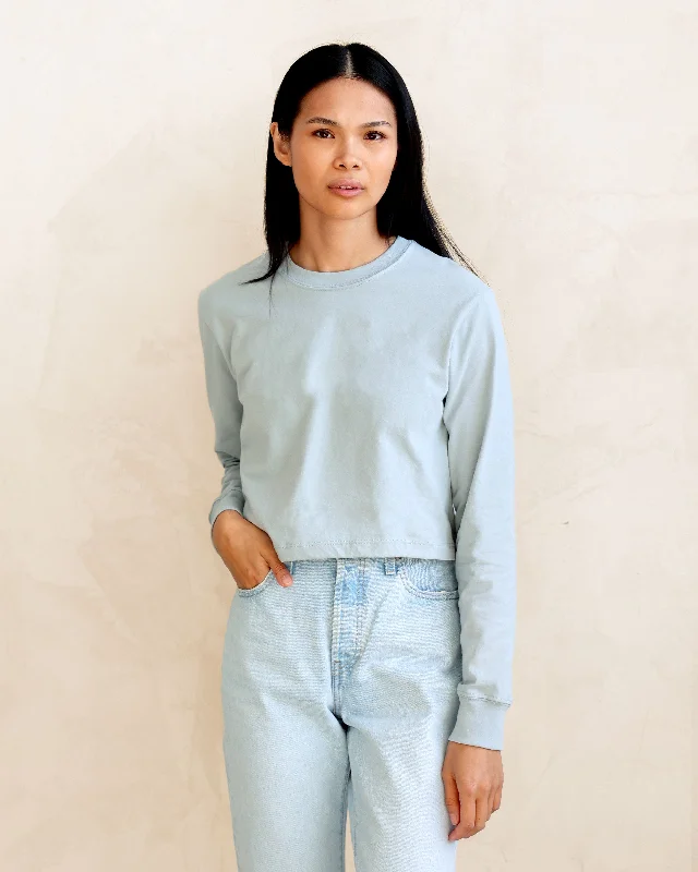 Monday Long Sleeve Crop Top Blueish